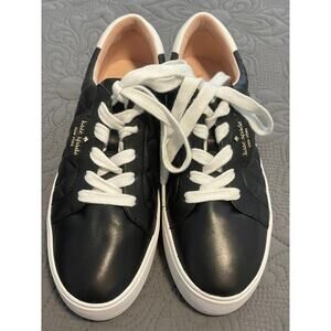 Kate Spade Outlet Selena Quilted Sneaker Shoes Women's Size 9.5 US Black White